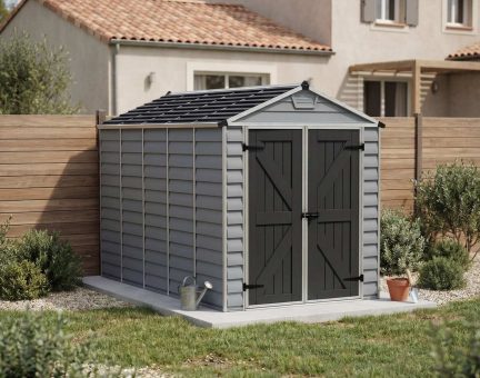 Abri de jardin Skylight 7m² Couleur Deco Gris Fonce et panneaux en polycarbonate