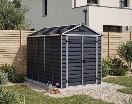 Abri de jardin Skylight 7m² Couleur Gris foncé et panneaux en polycarbonate