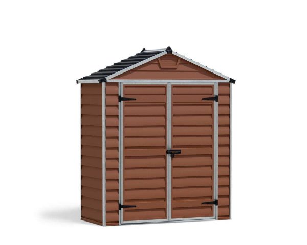 Skylight 6 ft. x 3 ft. Plastic Storage Shed with Amber Polycarbonate Walls & Aluminium Frame