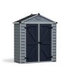 Skylight 6 ft. x 3 ft. Plastic Storage Shed with Dark Grey Deco Polycarbonate Walls & Aluminium Frame
