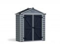 Skylight 6 ft. x 3 ft. Plastic Storage Shed with Dark Grey Deco Polycarbonate Walls & Aluminium Frame