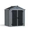 Skylight 6 ft. x 5ft. Plastic Storage Shed with Dark Grey Polycarbonate Panels & Aluminium Frame