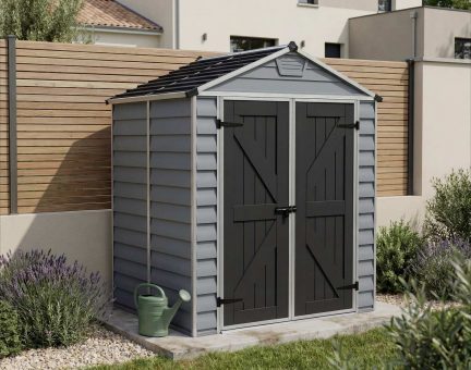 Abri de jardin Skylight 2.8m² Couleur Deco Gris Fonce et panneaux en polycarbonate