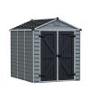 Skylight 6' x 8' Plastic Storage Shed with Dark Grey Polycarbonate Walls & Aluminium Frame