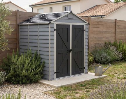 Abri de jardin Skylight 4.2m² Couleur Déco Gris Foncé et panneaux en polycarbonate