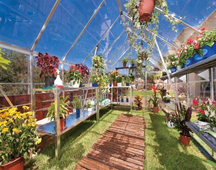 Greenhouse Octave 8' x 12' Kit - Silver Structure & Clear Glazing