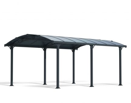 Tonnelle de jardin Tucson 3.6X5 Structure aluminium grise & toiture polycarbonate