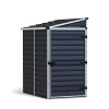 Pent 4 ft. x 6 ft. Plastic Storage Shed with Midnight Grey Polycarbonate Panels & Aluminium Frame