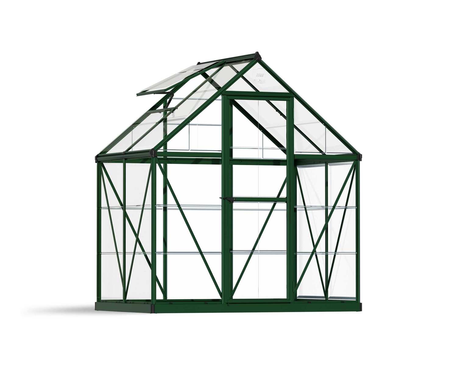 Greenhouses Harmony 6x4 Green Structure & Clear Glazing