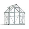 Greenhouse Harmony 6' x 4' Kit - Silver Structure & Clear Glazing