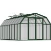 Greenhouse Hobby Gardener 8' x 16' Kit - Green Structure & Twinwall Glazing