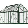 Greenhouse Hybrid 6' x 14' Kit - Green Structure & Hybrid Glazing