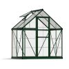 Greenhouse Hybrid 6' x 4' Kit - Green Structure & Hybrid Glazing