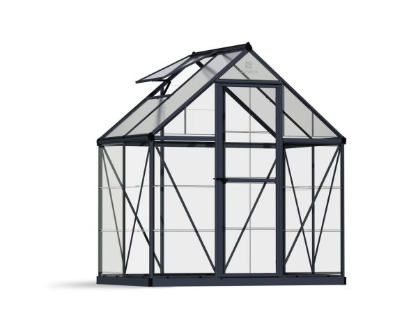 Greenhouse Hybrid 6' x 4' Kit - Grey Structure & Hybrid Glazing