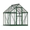 Greenhouse Hybrid 6' x 6' Kit - Green Structure & Hybrid Glazing