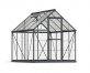 Greenhouse Hybrid 6' x 8' Kit - Grey Structure & Hybrid Glazing
