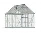 Greenhouse Hybrid 6' x 8' Kit - Silver Structure & Hybrid Glazing