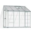 Lean To Greenhouse 8' x 4' Kit - Silver Structure & Polycarbonate Panels