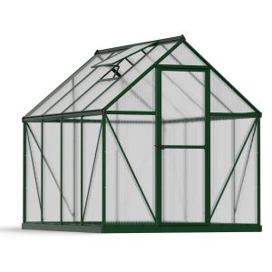 Greenhouses Mythos 6x8 Green Structure & Multiwall Glazing