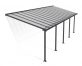 Patio Cover Kit Olympia 3 ft. x 9.15 ft. Grey Structure & Clear Multi Wall Glazing