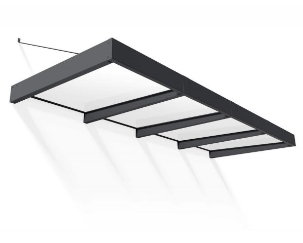 Palram Canopia Door Awnings Sophia XL 4.7x12.5 1.9x3.9 Grey White CutOut