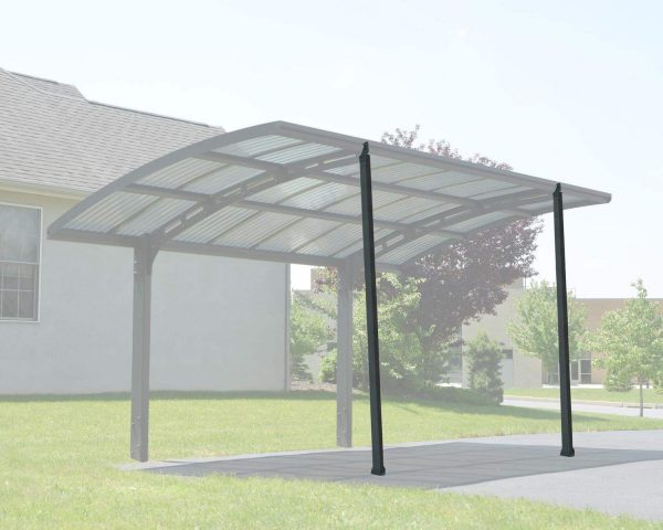 Palram Carport Arizona 5000 Wave Solar Grey Extra Kit Main 1