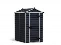 Skylight 4 ft. x 6 ft. Plastic Garden Storage Shed with Midnight Grey Polycarbonate Walls & Aluminium Frame