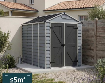 Abri de jardin Skylight 5.6m² Couleur Deco Gris Fonce et panneaux en polycarbonate