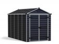 Skylight 6' x 12' Plastic Storage Shed with Midnight Grey Polycarbonate Walls & Aluminium Frame