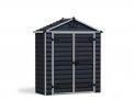 Skylight 6 ft. x 3 ft. Plastic Storage Shed with Midnight Grey Polycarbonate Walls & Aluminium Frame