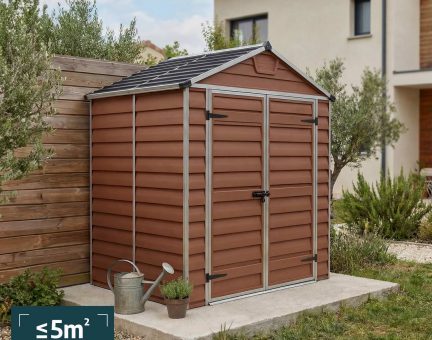 Abri de jardin Skylight 2.8m² Couleur Ambre et panneaux en polycarbonate