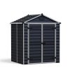 Skylight 6 ft. x 5ft. Plastic Storage Shed with Midnight Grey Polycarbonate Panels & Aluminium Frame