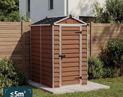 Abri de jardin Skylight 2.1m² Couleur ambre et panneaux en polycarbonate