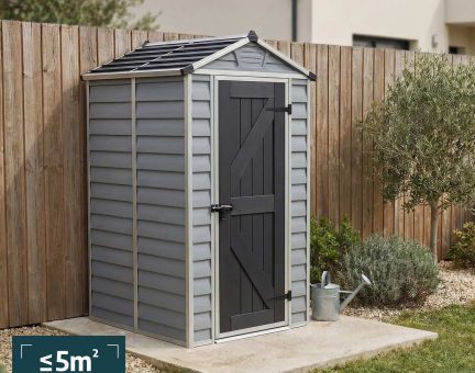 Abri de jardin Skylight 2.1m² Couleur Deco Gris Fonce et panneaux en polycarbonate