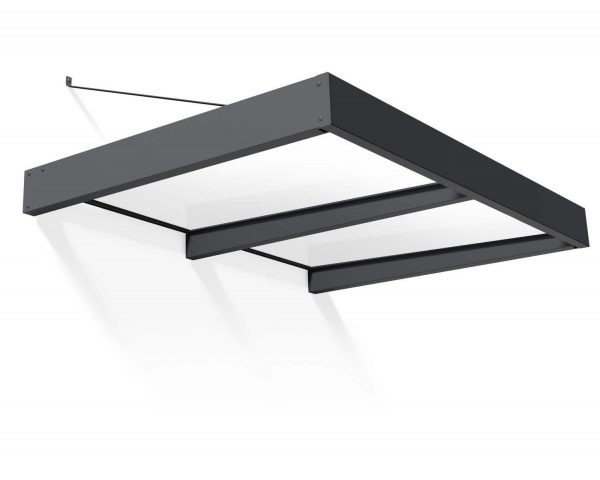 Palram Canopia Door Awnings Sophia XL 4.7x6.4 1.9x1.4 Grey White CutOut