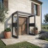 Palram-Canopia_Door-Awnings_Sophia_Double-Side_Wall_Grey_Clear_3x7_1x2.2_Main_FR_1