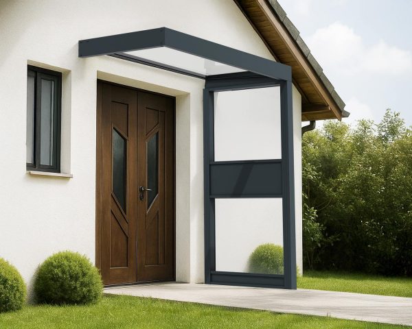 Palram-Canopia_Door-Awnings_Sophia_Side_Wall_Grey_Clear_3x7_1x2.2_Main