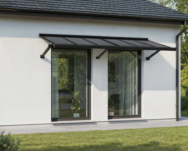 Palram-Canopia_Door_Awnings_Augustine_7.3ft_Black_Grey_Main_1_EU_FR_DE