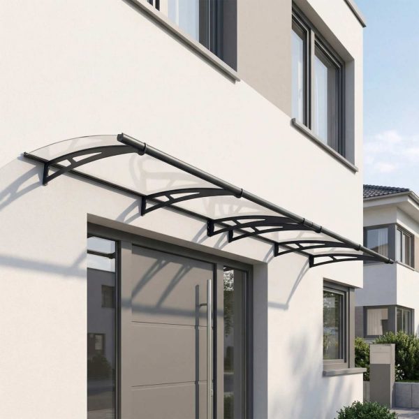 Palram Door Awnings Aquila 4100 Grey Clear Main 1