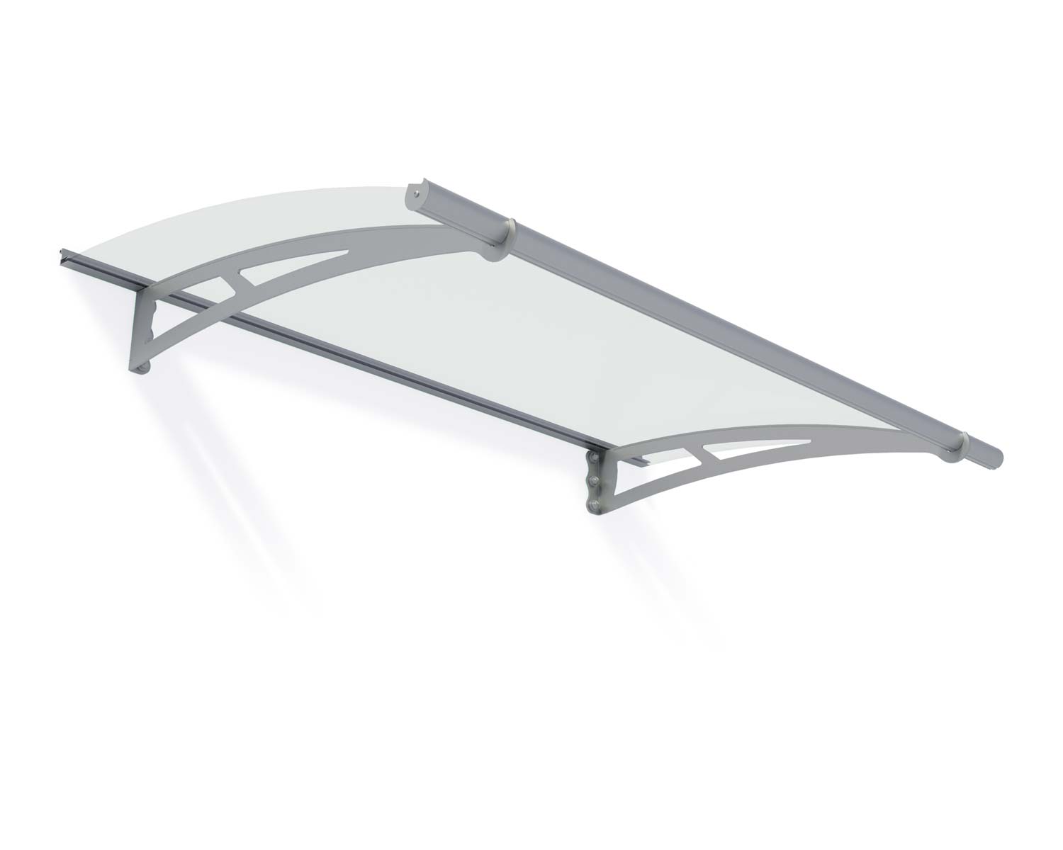 Palram Canopia Door Awnings Capella 3x5 1x2 Silver Clear CutOut