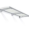 Door Awning Capella 3 ft. x 7 ft Silver Structure & Frost Glazing