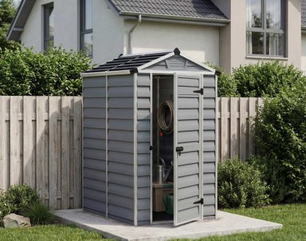 Skylight Kunststoff-Gerätehaus 121cm x 177cm, Grau Polycarbonatplatten