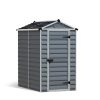Skylight 4 ft. x 6 ft. Plastic Garden Storage Shed with Grey Polycarbonate Walls & Aluminium Frame