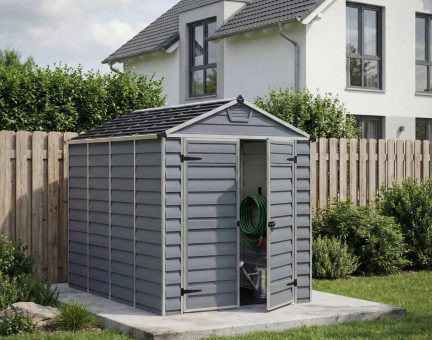 Skylight Kunststoff-Gerätehaus 185cm x 303cm, Grau Polycarbonatplatten