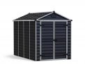 Skylight 6 ft. x 10 ft. Plastic Storage Shed with Midnight Grey Polycarbonate Walls & Aluminium Frame