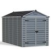 Skylight 6 ft. x 12 ft. Plastic Storage Shed with Grey Polycarbonate Walls & Aluminium Frame