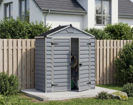 Skylight Kunststoff-Gerätehaus 185cm x 90cm, Grau Polycarbonatplatten