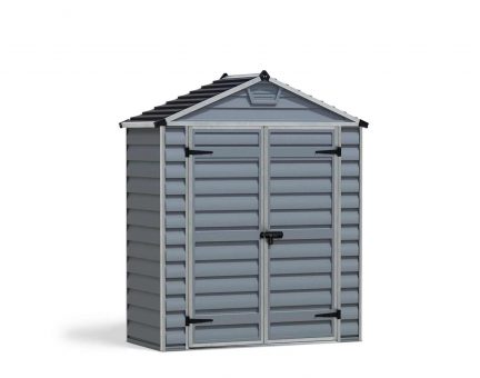 Skylight 6 ft. x 3 ft. Plastic Storage Shed with Grey Polycarbonate Walls & Aluminium Frame