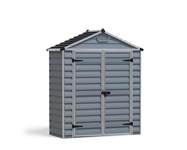 Skylight 6 ft. x 3 ft. Plastic Storage Shed with Grey Polycarbonate Walls & Aluminium Frame