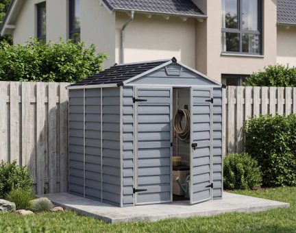 Skylight Kunststoff-Gerätehaus 185cm x 229cm, Grau Polycarbonatplatten